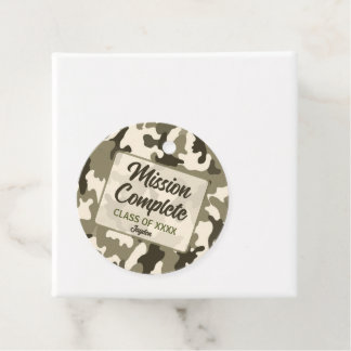 Étiquettes Cadeau Camouflage Rustique Tons Terreux de Brun & Beige