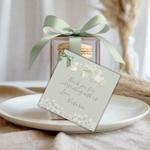 Étiquettes Cadeau Canaards mignons & Faire-part de Naissance Bébé Fl