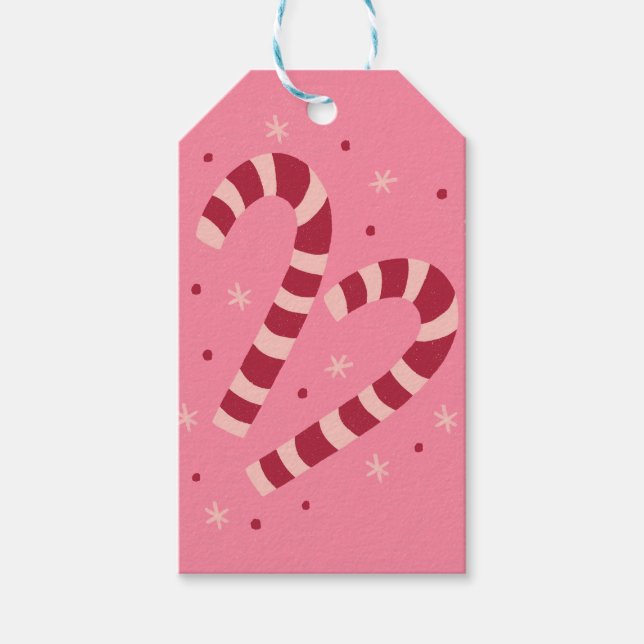 Étiquettes-cadeau Candy canes (Devant)