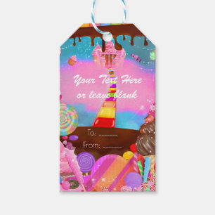Étiquettes-cadeau Candy Land Imaginaire fête Anniversaire Personnali