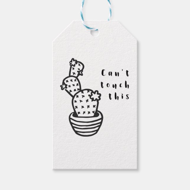 Étiquettes-cadeau Cant Toucher Cactus (Devant)
