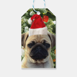 Étiquettes-cadeau Carlin Chien Chien Chien de Noël Arbre de Noël Orn