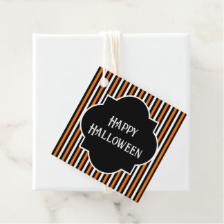 Étiquettes Cadeau Carnaval d'Halloween Magie Orange & Noir