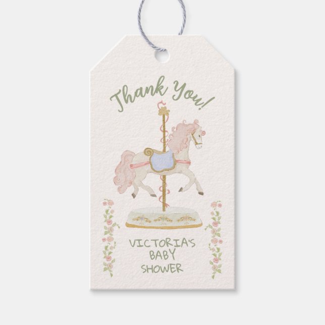 Étiquettes-cadeau Carousel Merry-go-round (Devant)