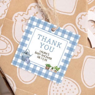 Étiquettes Cadeau Carré de Baby shower des fermiers à culture locale