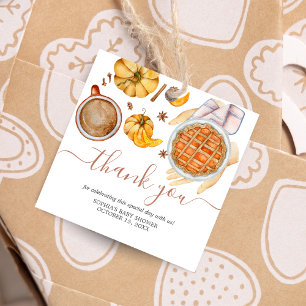 Étiquettes Cadeau Carré du Baby shower à tarte Little Cutie
