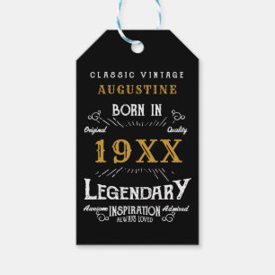 Étiquettes-cadeau Carré personnalisé 40e anniversaire