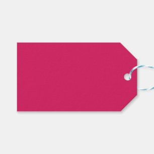 Étiquettes-cadeau Carré rose avec une bordure blanche et nette, prés