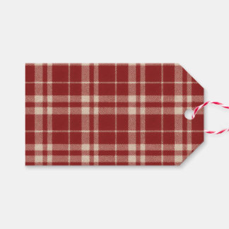 Étiquettes-cadeau Carreaux Rouges