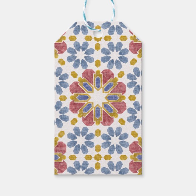 Étiquettes-cadeau Carrelage marocain (Devant)
