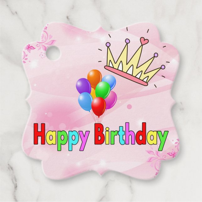 Étiquettes Cadeau carte d'anniversaire (Devant)
