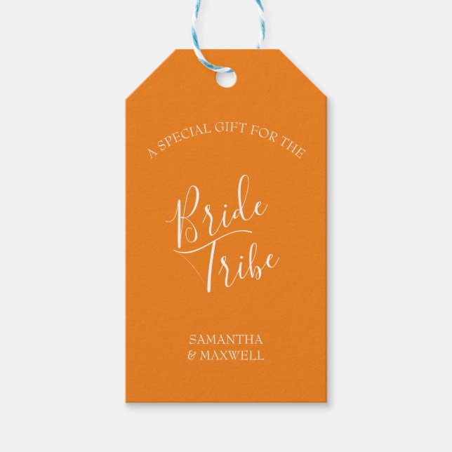 Étiquettes-cadeau Carte de proposition d'aide-d'orange (Devant)