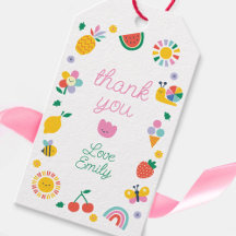 Carte de remerciement pour enfants, arcs-en-ciel e