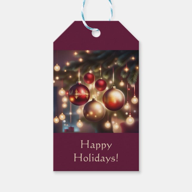 Étiquettes-cadeau Carte pour les fêtes (Devant)