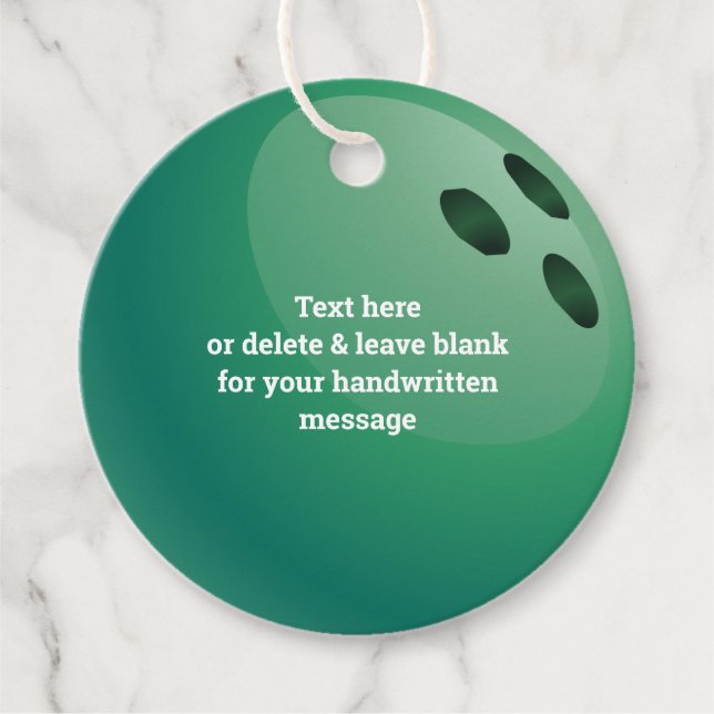 Étiquettes Cadeau Carte préférée Bowling Ball Design (Devant)