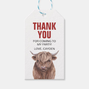 Étiquettes-cadeau Cartes de remerciement d'anniversaire Holy Cow Gif