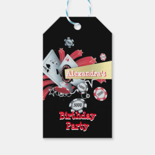 Étiquettes-cadeau Casino jeu sur mesure fête d'anniversaire