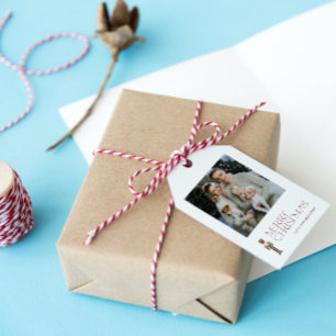 Étiquettes-cadeau Casse-noix moderne Joyeux Noël Typographie