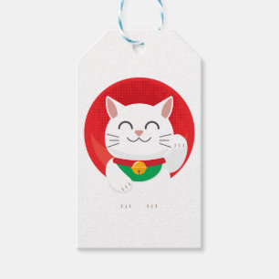Étiquettes-cadeau Cat Maneki Neko Japon Chat amusant Idée de cadeau
