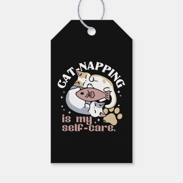 Étiquettes-cadeau Cat-Napping Est Mon Citation De Cat Mignonne D'Aut (Devant)