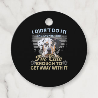 Étiquettes Cadeau Catahoula Leopard Chien Je Ne L'Ai Pas Fait C'Est