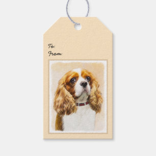 Étiquettes-cadeau Cavalier King Charles Spaniel Peinture originale
