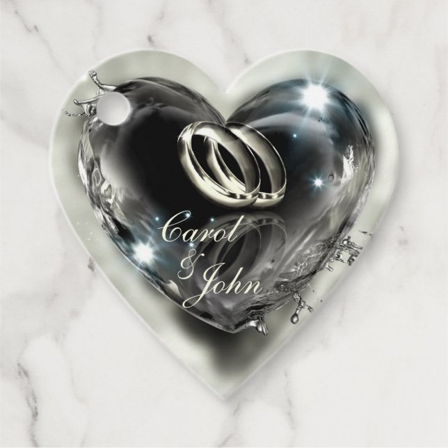 Étiquettes Cadeau Ce que Dieu a mis ensemble Mariage (Argent) (Devant)