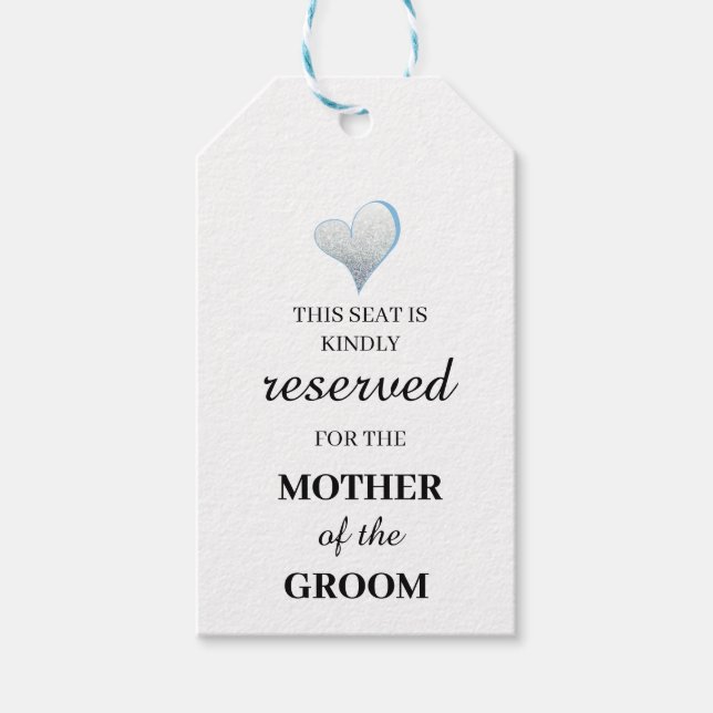 Étiquettes-cadeau Ce siège est aimablement réservé à la mère de (Devant)