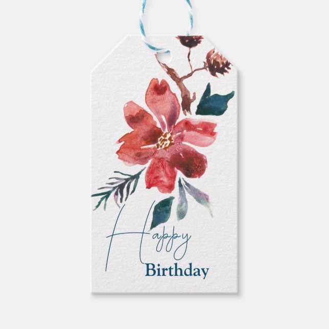 Étiquettes-cadeau célébrer l'anniversaire avec un voeu (Devant)