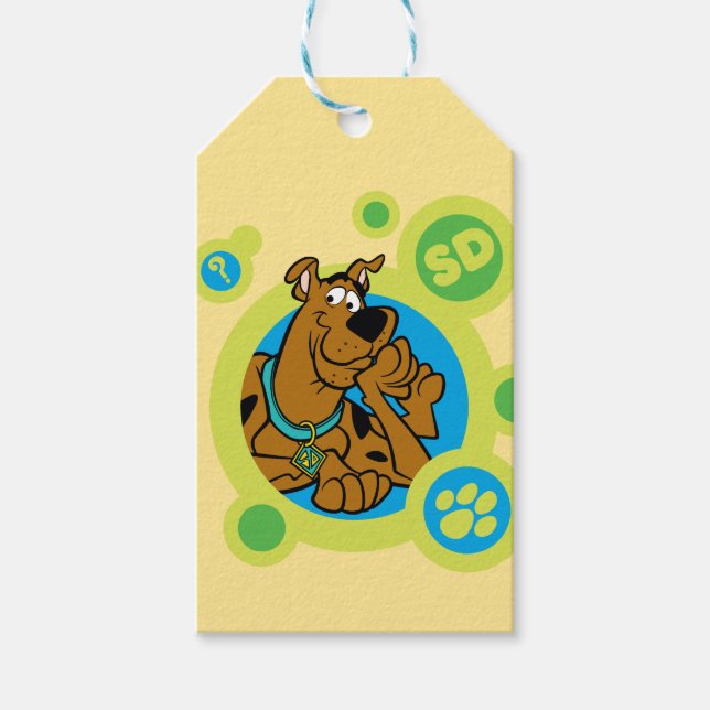 Étiquettes-cadeau Cercles Scooby-Doo SD Badge (Devant)