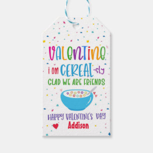 Étiquettes-cadeau Cereal Valentine Favor Tag Cereal sly mon ami