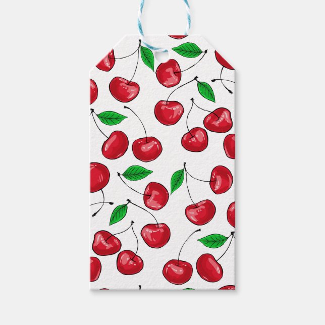 Étiquettes-cadeau Cerises (Devant)