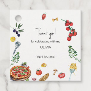 Étiquettes Cadeau C'est amore parti italien merci Favor Tags