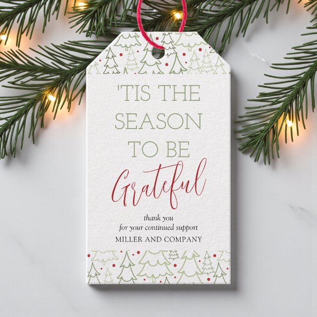 Étiquettes-cadeau 'C'Est La Saison D'Être Gratuit Noël D'Entreprise (Créateur téléchargé)