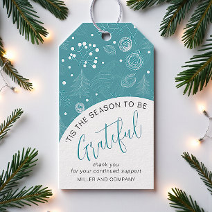 Étiquettes-cadeau 'C'Est La Saison D'Être Gratuit Noël D'Entreprise