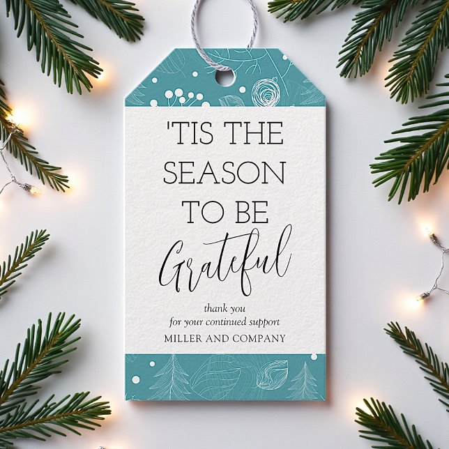 Étiquettes-cadeau 'C'Est La Saison D'Être Gratuit Noël D'Entreprise (Créateur téléchargé)