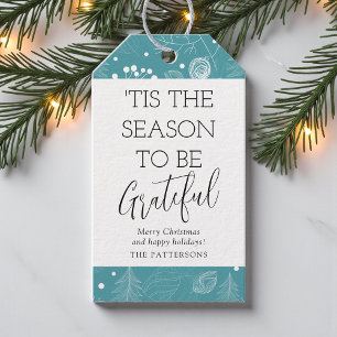 Étiquettes-cadeau 'C'Est La Saison D'Être Un Noël Gratuit