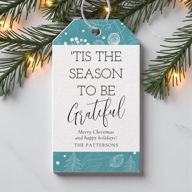 Étiquettes-cadeau 'C'Est La Saison D'Être Un Noël Gratuit (Créateur téléchargé)