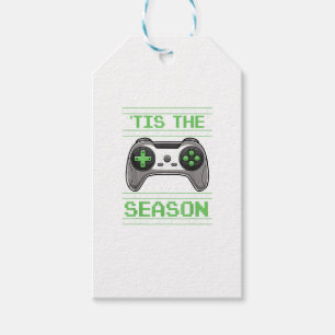 Étiquettes-cadeau C'est la saison jeux vidéo Noël Xmas joueur