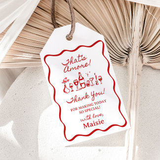 Étiquettes-cadeau C'est l'Amour Réception de Mariage Italienne