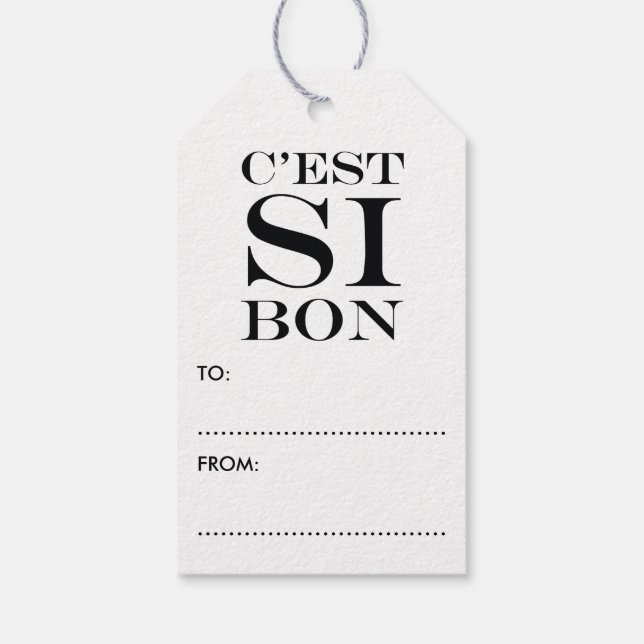 Étiquettes-cadeau C'est si bon - C'est Si Bon Français (Dos)