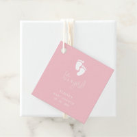 C'est une fille Baby Footprint Baby shower rose mi