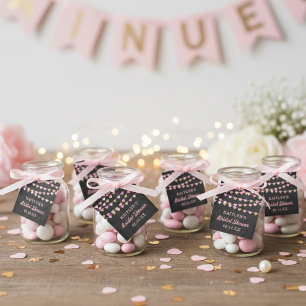 Étiquettes Cadeau Chaîne pendante Fête des mariées de coeur d'amour