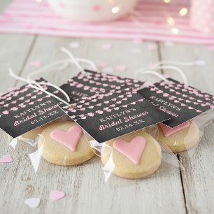 Étiquettes Cadeau Chaîne pendante Fête des mariées de coeur d'amour