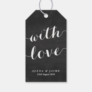 Étiquettes-cadeau Chalboard Avec Amour Cute Moderne Calligraphie
