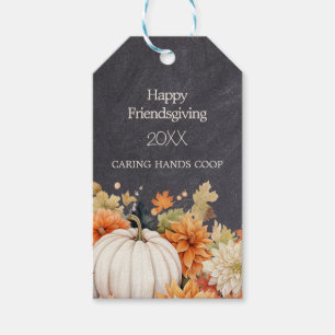Étiquettes-cadeau Chalkboard automne Citrouille Floral Friendsgiving