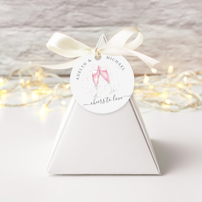 Étiquettes Cadeau Champagne rose "Cheval to Love" Personnalisé (Créateur téléchargé)