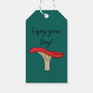 Étiquettes-cadeau Champignons rouges caricaturés   Ajouter du texte