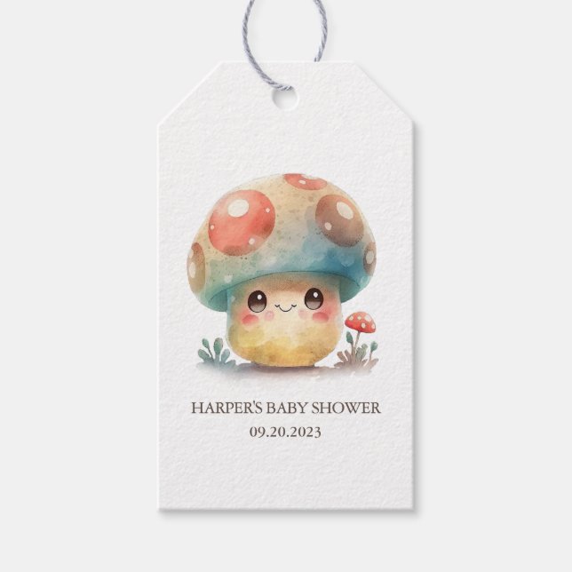 Étiquettes-cadeau Champignons Whimsical (Devant)