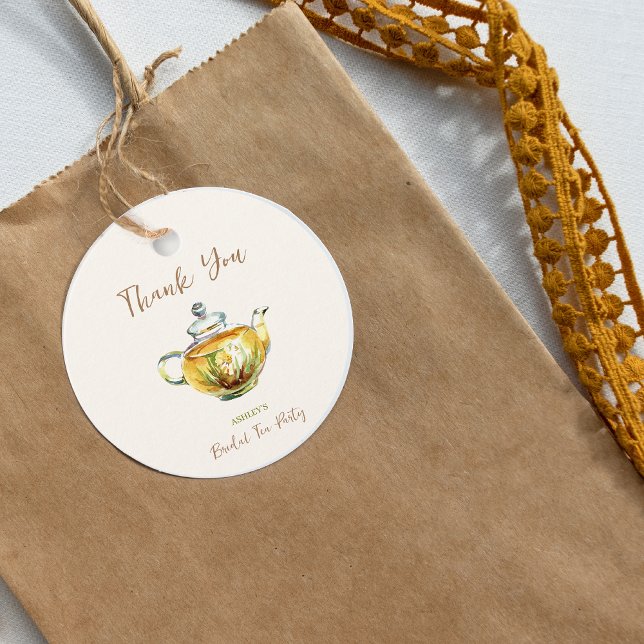 Étiquettes Cadeau CHARMANT Chamomile Tea Party (Créateur téléchargé)